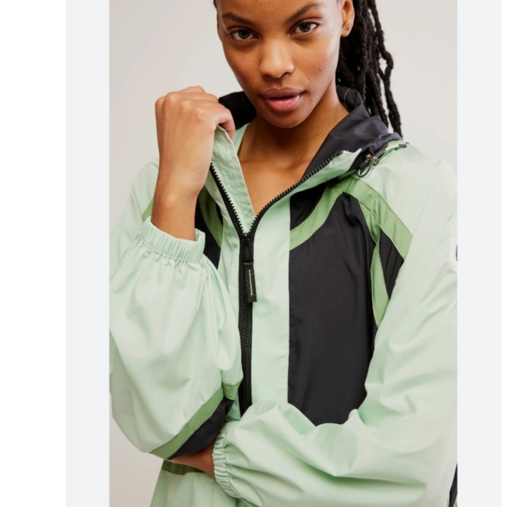 Free People Like The Wind Anorak In Cactus Green S NWT - Picture 9 of 14